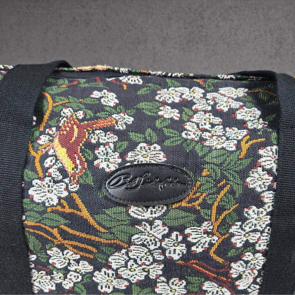 Vintage Bob Timberlake Large Bag Tapestry Fabric Tote Bird Flowers Travel - Picture 4 of 16